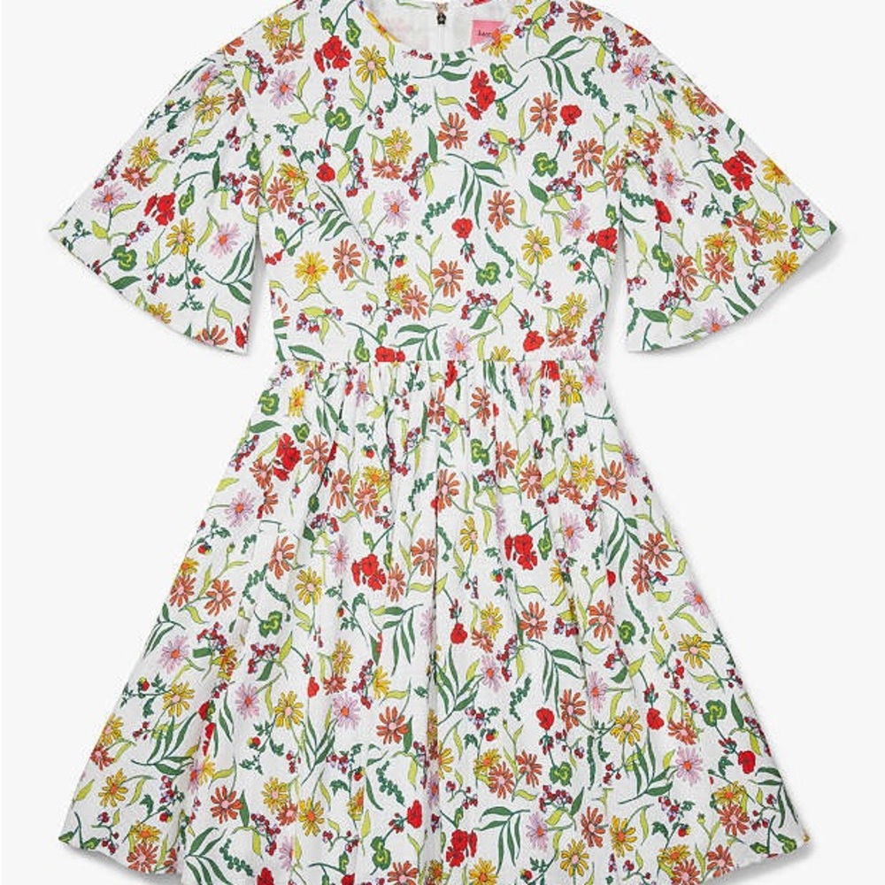 Kate Spade  Floral Dress - White, Red, Yellow, Green